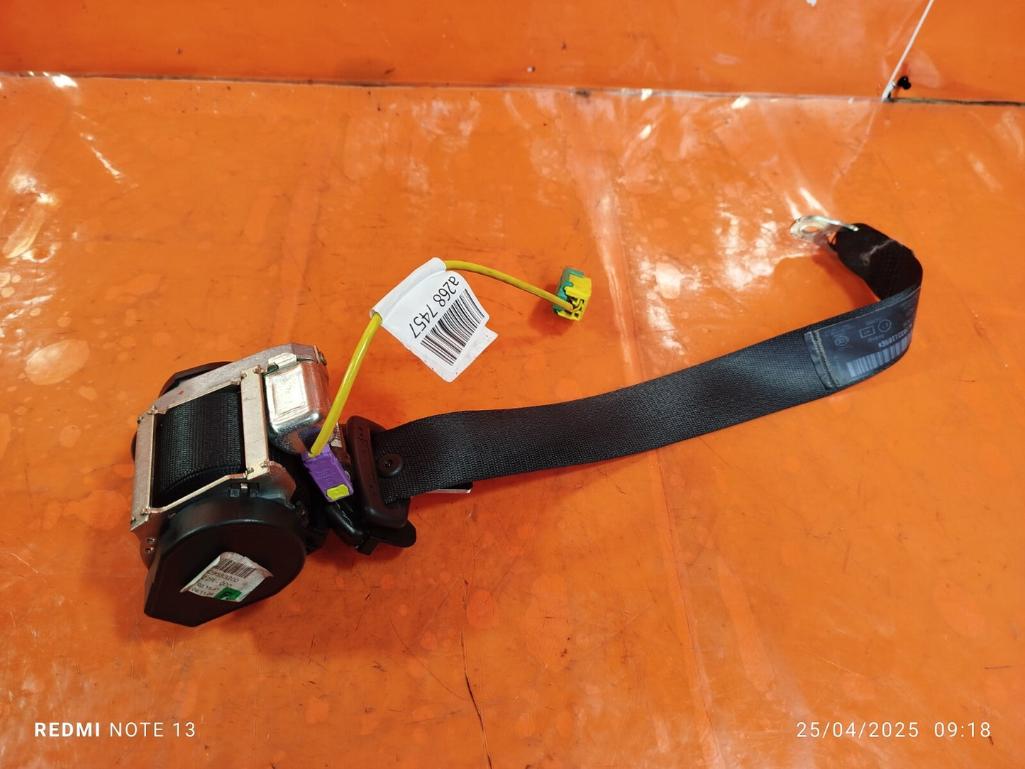 ✅PORSCHE CAYENNE V6 3.6 PETROL 2010 REAR RIGHT SEAT BELT 7L5857806 Warranty A268