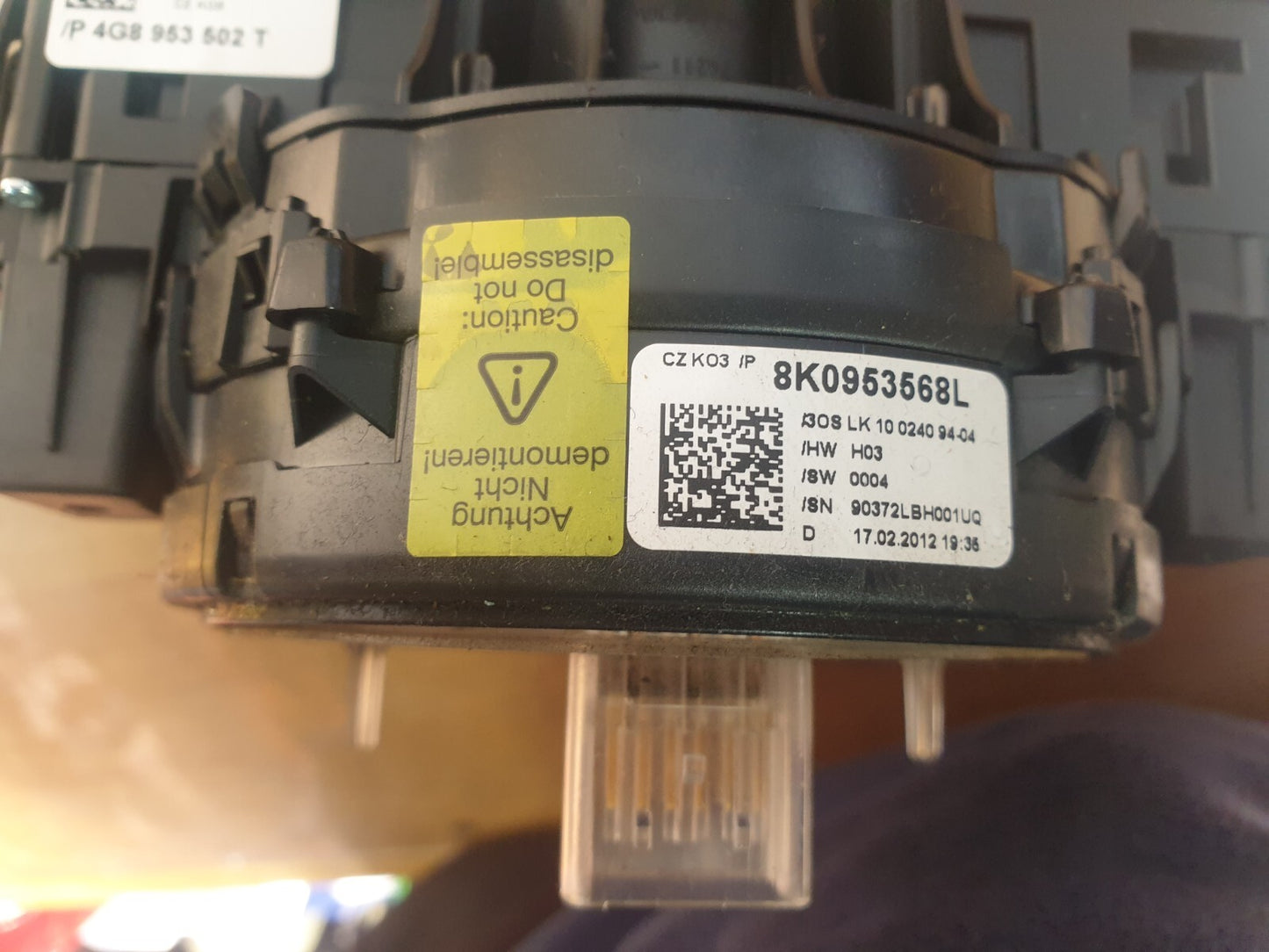 Audi A5 S Line 2.0 Diesel 2012 Combination Switch Wiper Indicator Stalk Warranty