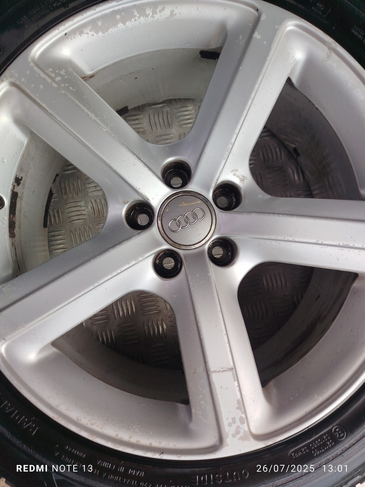 ✅AUDI Q5 S LINE 2.0 DIESEL 2012 ALLOY WHEEL WITH TYRE SET 235/55 R19 8R0601025