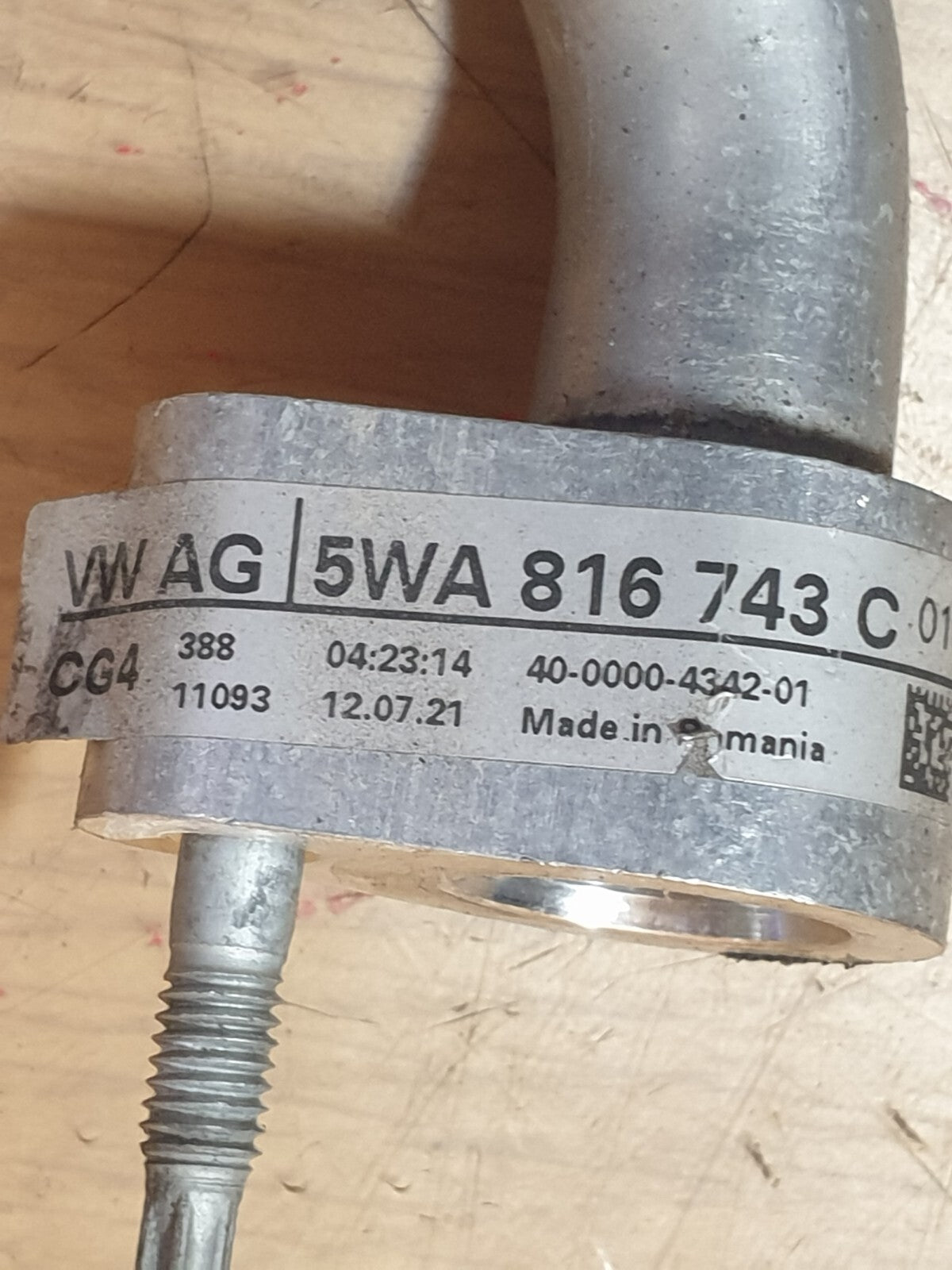 ✅VW GOLF MK8 1.5 PETROL 2022 A/C AIR CON CONDITIONING PIPE 5WA816743C Warranty