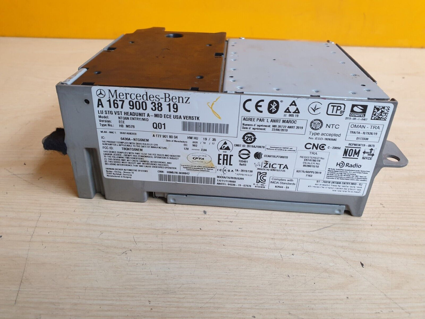 2021 MERCEDES A200 W177 1.3 PETROL Radio Head Control Unit A1679003819 A067