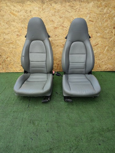 ✅2002 PORSCHE BOXTER 986 2.7P FRONT LEATHER SEATS PAIR + WARRANTY A129 - Image 1