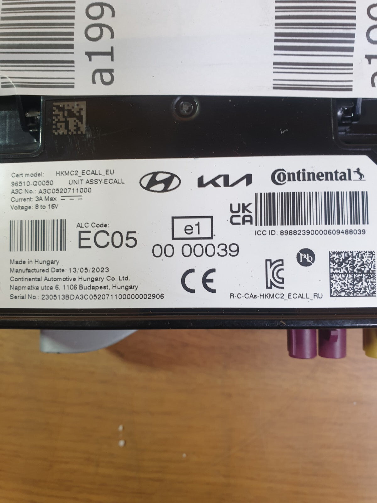 ✅Hyundai I20 N Line 2023 1.0 Petrol EMERGENCY CALL CONTROL MODULE 96510-Q0050 - Image 7