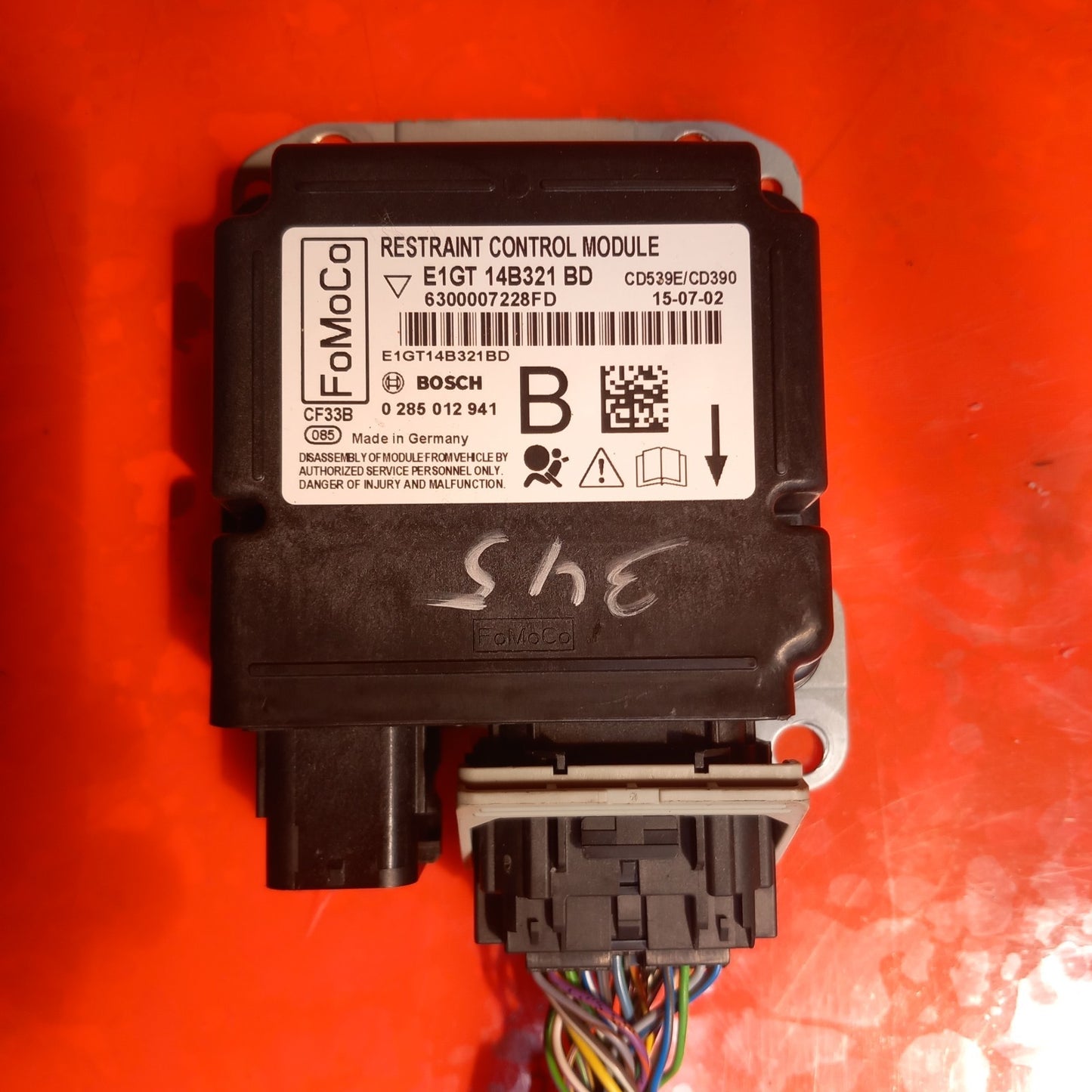 2019 Ford Galaxy MK3 Zetec Abag Control Module E1GT-14B321-BD Warranty A345 - Image 3