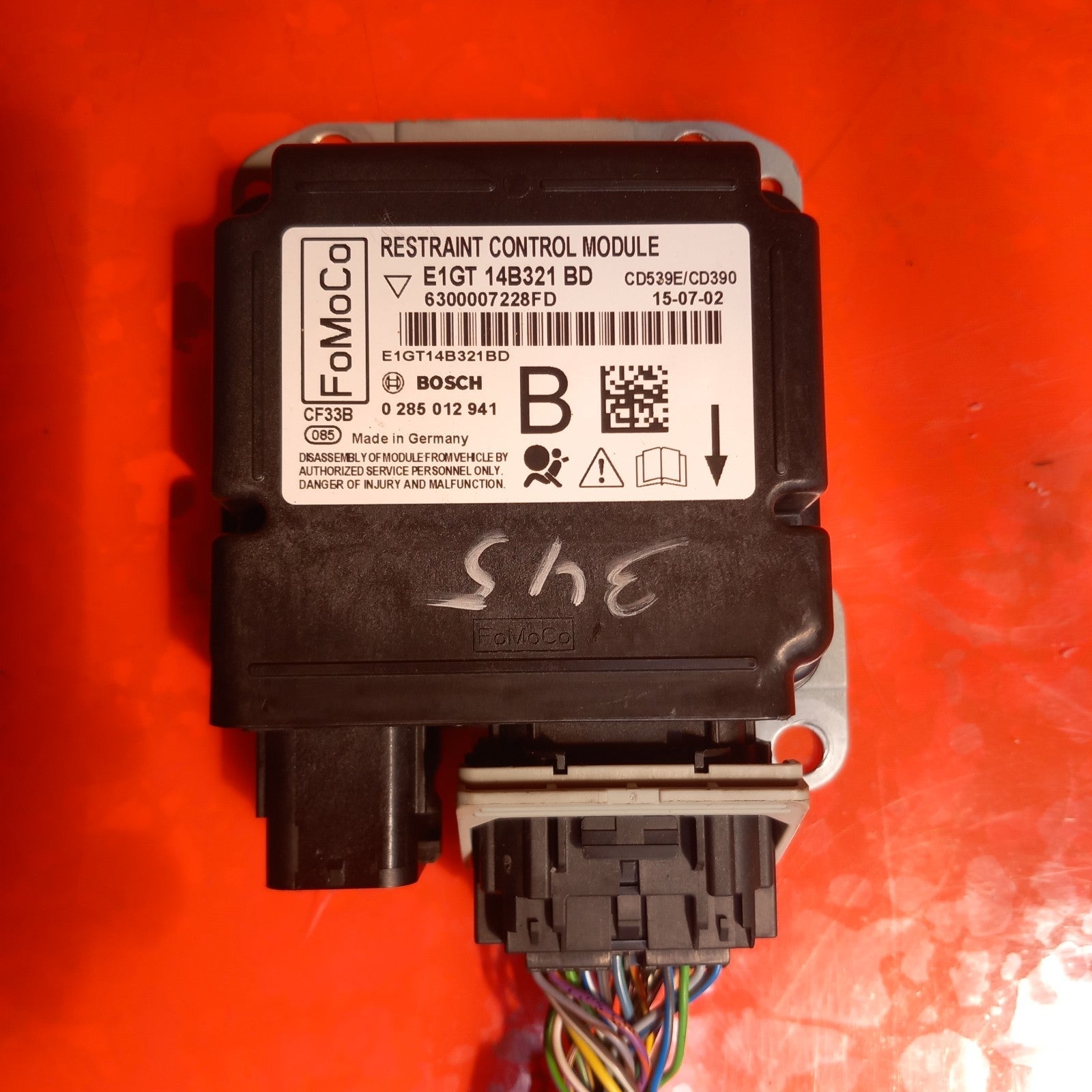2019 Ford Galaxy MK3 Zetec Abag Control Module E1GT-14B321-BD Warranty A345 - Image 3