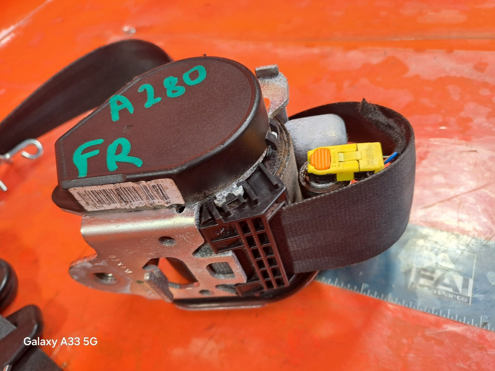 ✅FORD TOURNEO CUSTOM 2.2 DIESEL 2015 FRONT RIGHT SEAT BELT BK21V61294ACW A280 - Image 5
