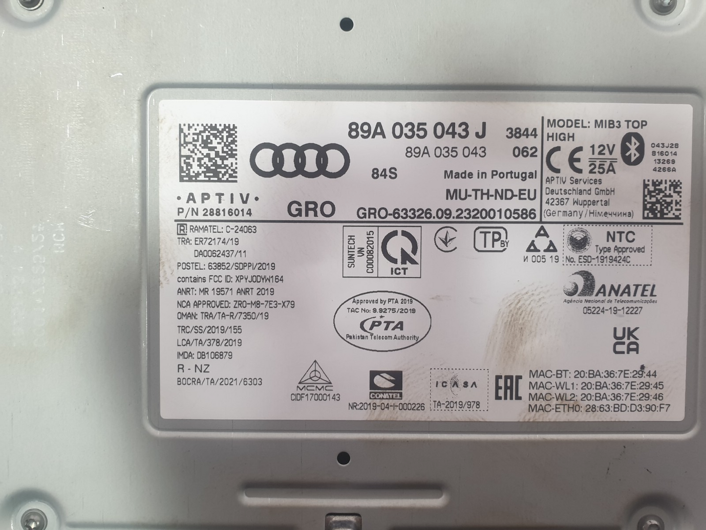 ✅Audi Q4 E-Tron S Line 2023 SAT NAV STEREO MEDIA HEAD UNIT 89A035043J Warranty - Image 2
