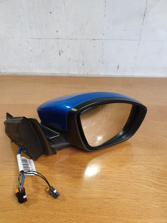 ✅2020 PEUGEOT 208 ALLURE EV FRONT RIGHT WING MIRROR BLUE + WARRANTY A197 - Image 1