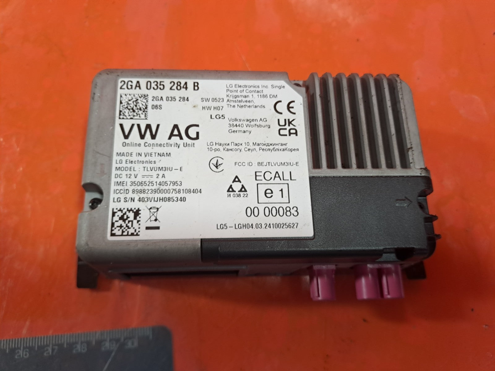 ✅SKODA KAMIQ Se 1.5 PETROL 2024 ONLINE SERVICES CONTROL MODULE ECU 2GA035284B - Image 1