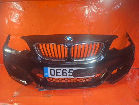 ✅2015 BMW 2 SERIES F22 M SPORT FRONT BUMPER BLACK (475) + WARRANTY A315 - Image 1