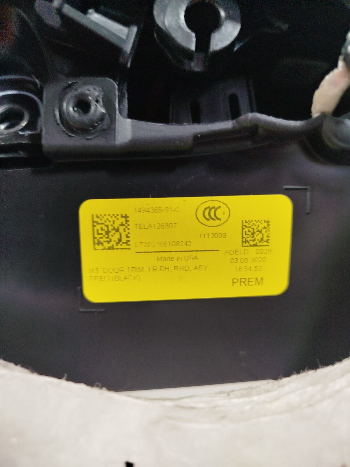 ✅Tesla Model 3 Long Range 2020 Front Right Door Card 1090008-00-E 1085119-00-G - Image 12