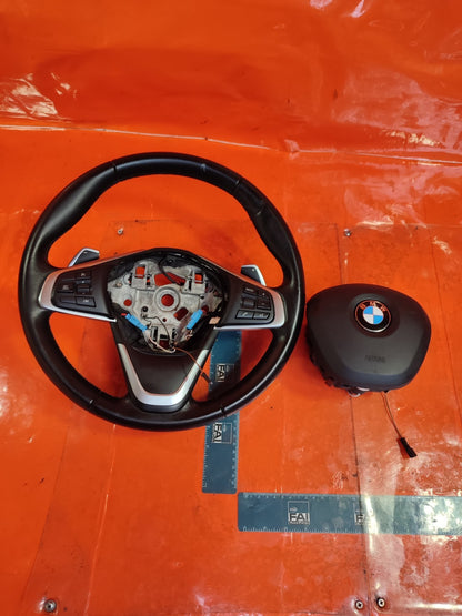 ✅BMW X1 F48 2.0 PETROL 2018 MULTIFUNCTION STEERING WHEEL WITH PADDLE SHIFT A303 - Image 4