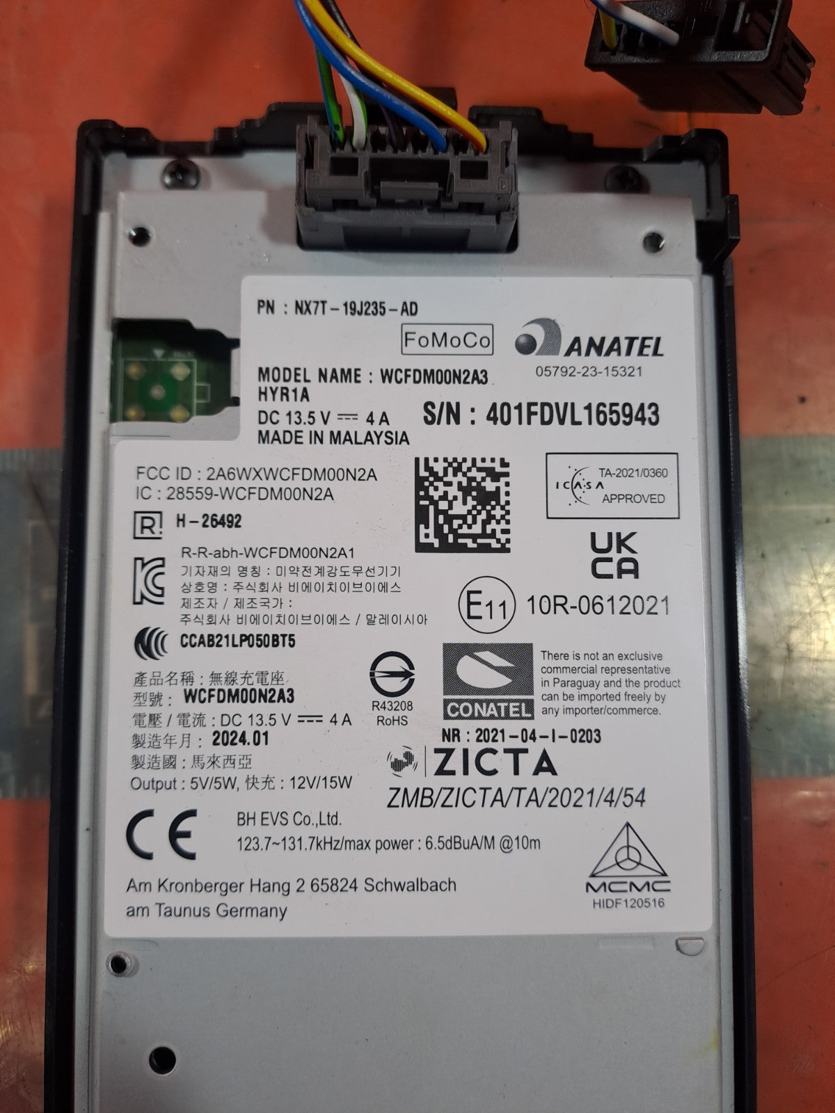 ✅FORD KUGA ST-LINE 2.5 PETROL 2025 PHONE WIRELESS CHARGING MODULE ECU NX7T19J235 - Image 12