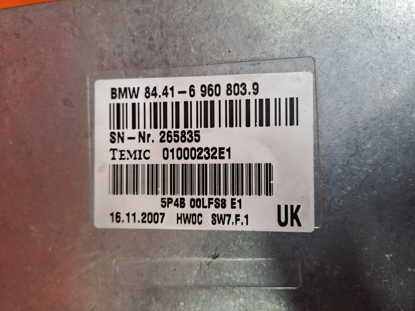 ✅2008 BMW 7 SERIES E66 VOICE INPUT CONTROL MODULE 6960803 + WARRANTY A255 - Image 11