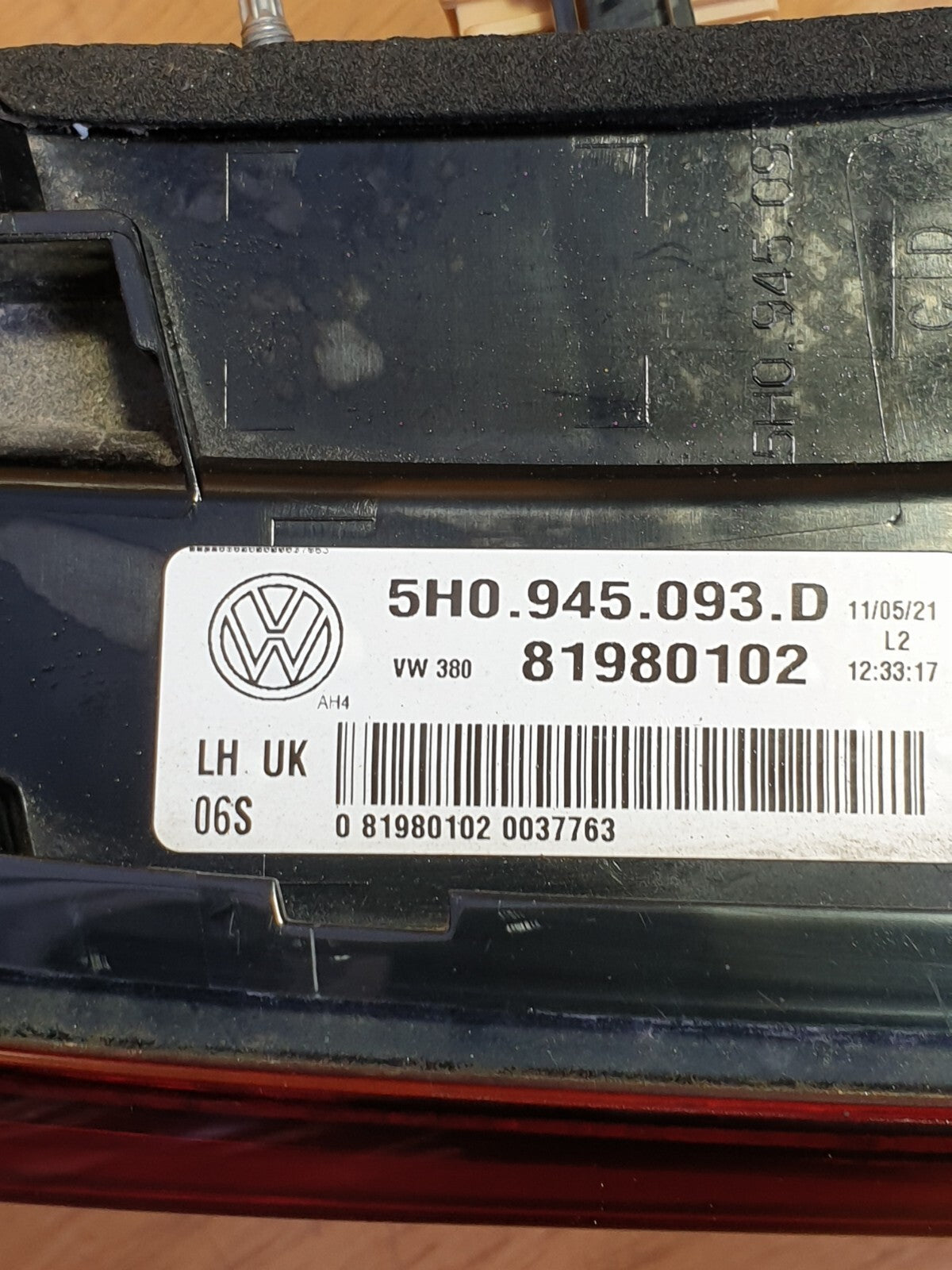 ✅2021 VW GOLF MK8 1.5TSI REAR LEFT INNER TAIL LIGHT 5H0945093D + WARRANTY A170 - Image 12
