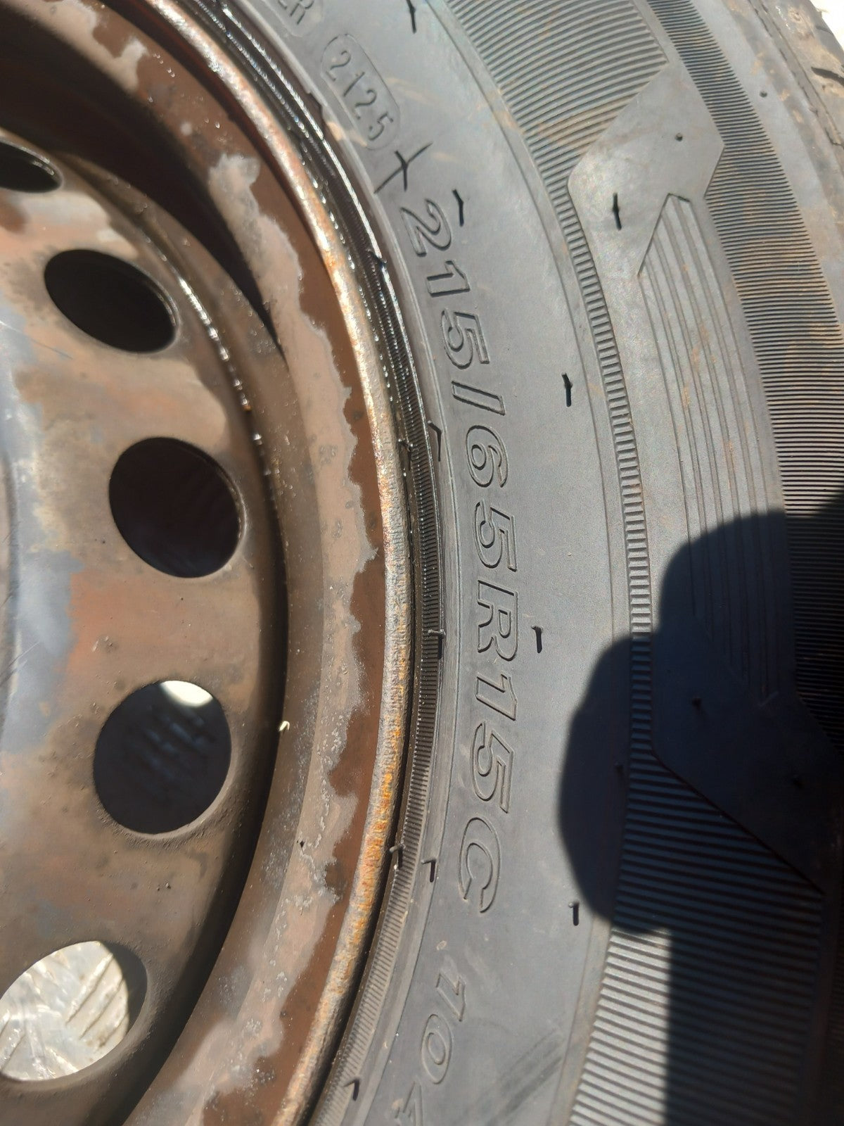 2015 Ford Tourneo Custom Steel Wheel w/ Tyre 215/65 R15 BK21-1007-AA A377 - Image 8