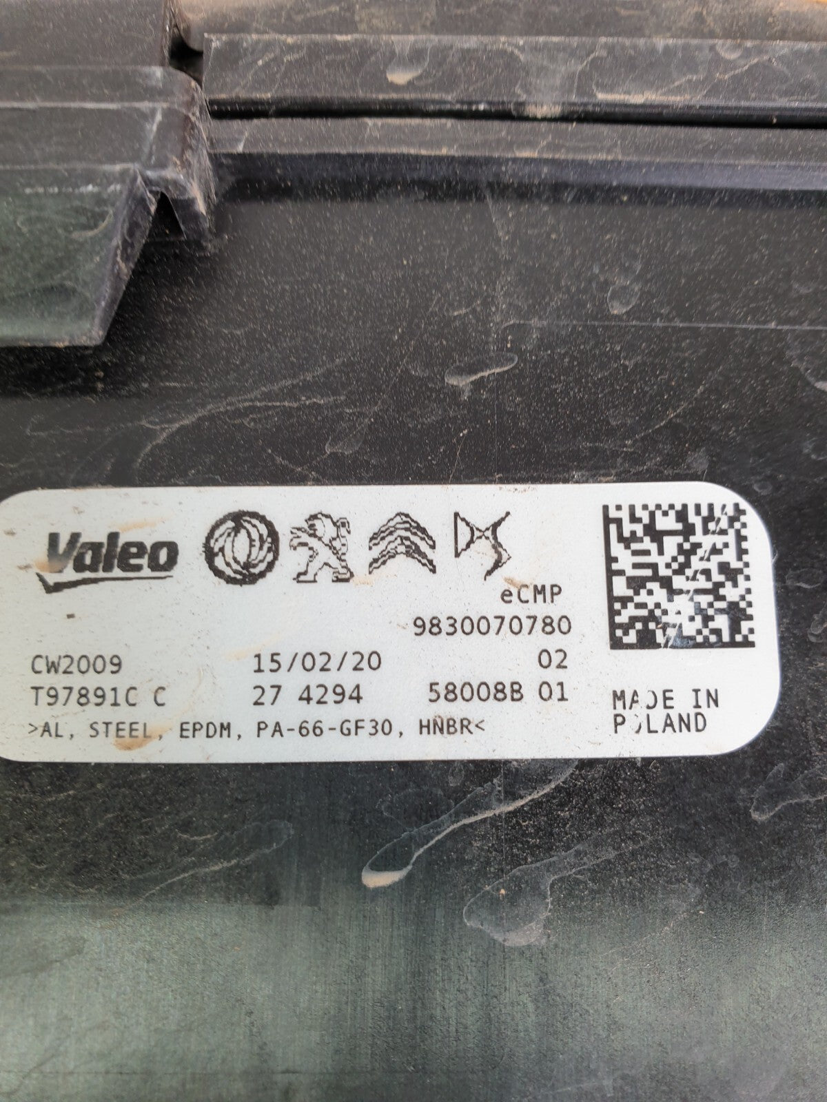 ✅Peugeot 208 2020 VALEO COOLANT CONDENSER 9830070780 Warranty A197 - Image 7