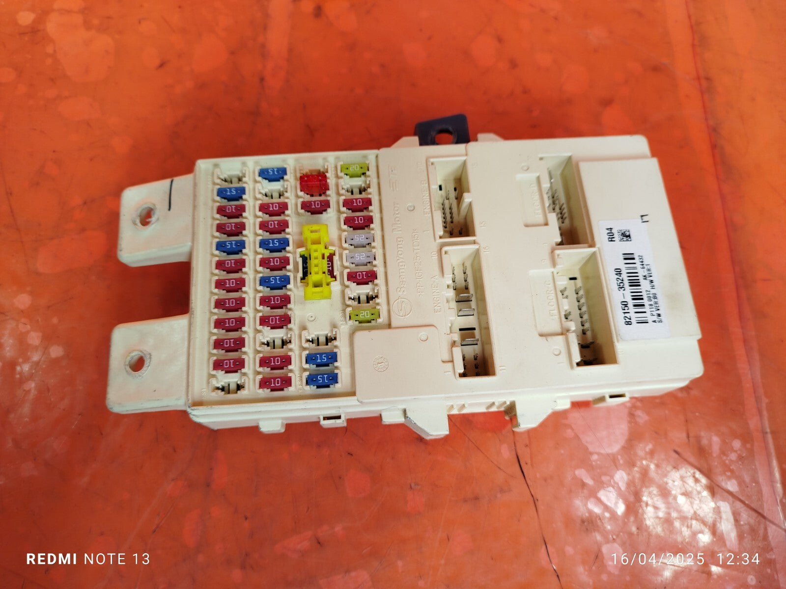 ✅Ssangyong Tivoli Ex 2016 1.6 Diesel RELAY FUSE BOX 82150-35240 Warranty A279 - Image 5