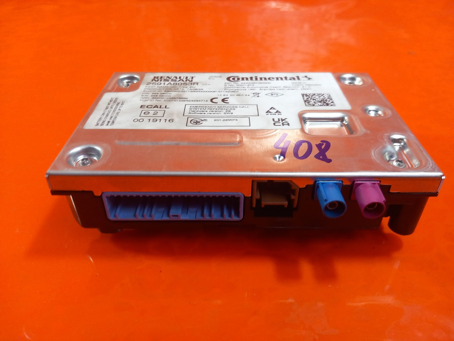 2025 Renault Kangoo MK3 Telematics Control Unit 2591A8053R Warranty A408 - Image 2