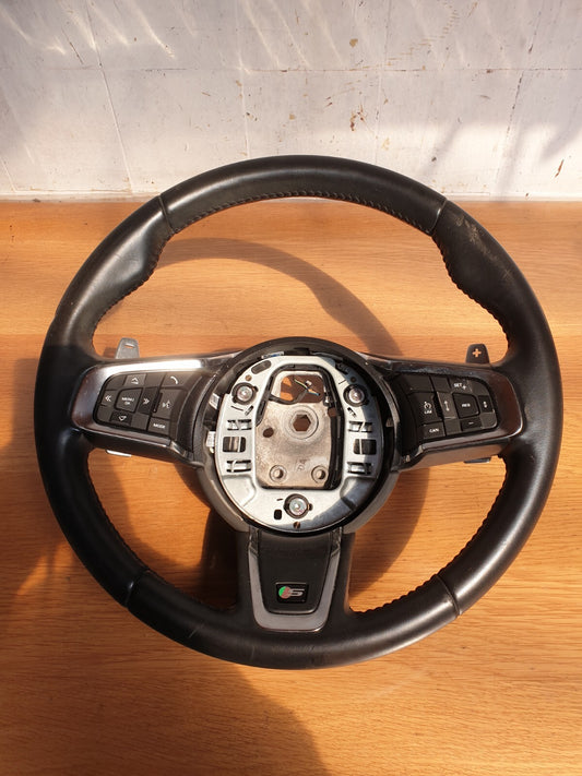 ✅2017 JAGUAR F-PACE X761 3.0P STEERING WHEEL HK8M-3F563-DA + WARRANTY A196 - Image 1