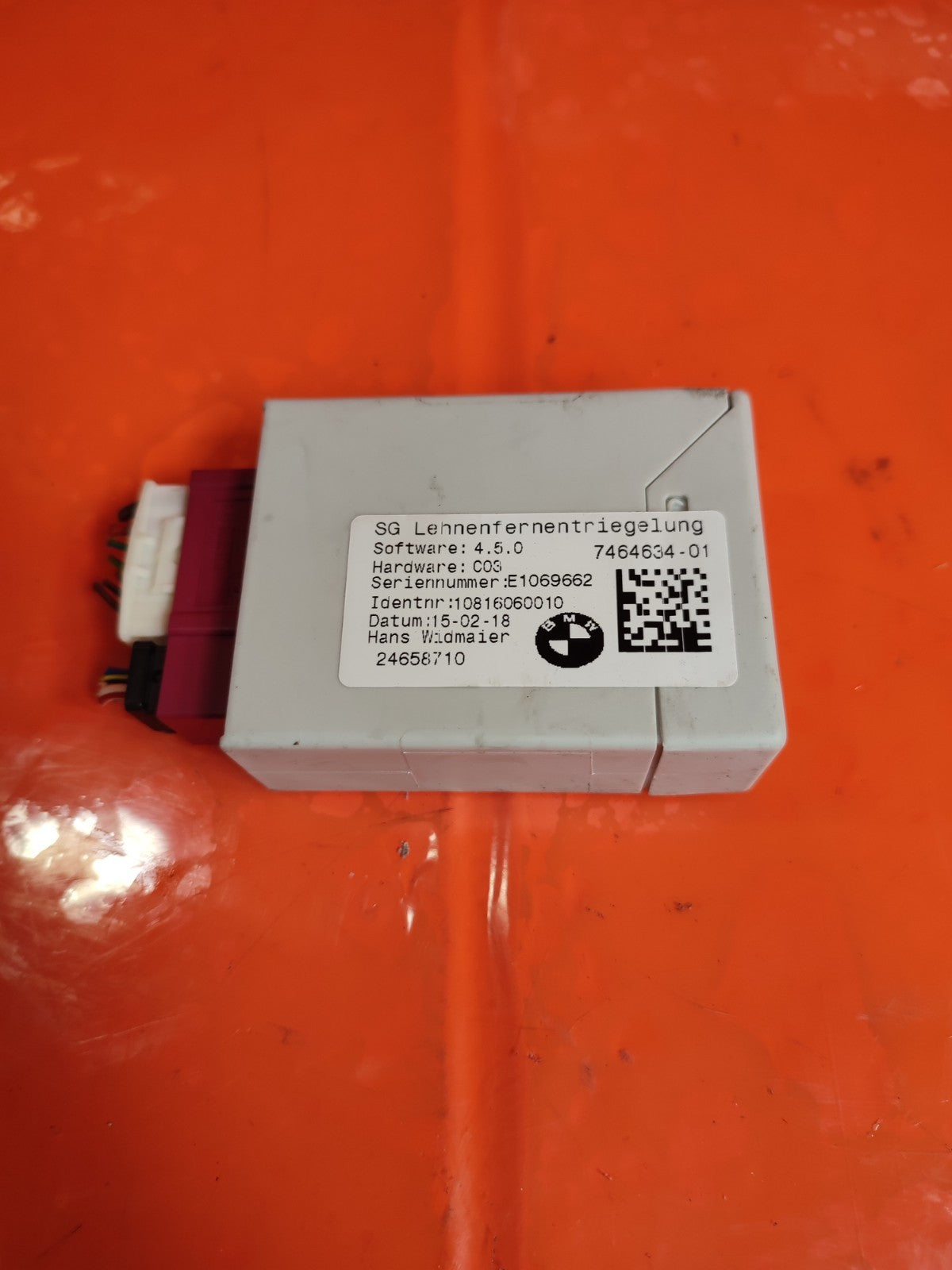 ✅BMW X1 F48 2.0 PETROL 2018 FRONT SEAT BACKREST CONTROL MODULE ECU 7464634 A303 - Image 5