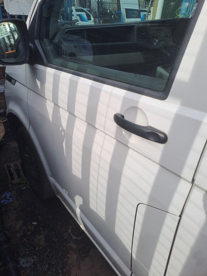 2021 VW Transporter T30 Front Left Passenger Side Door Bare White B9A A412 - Image 5