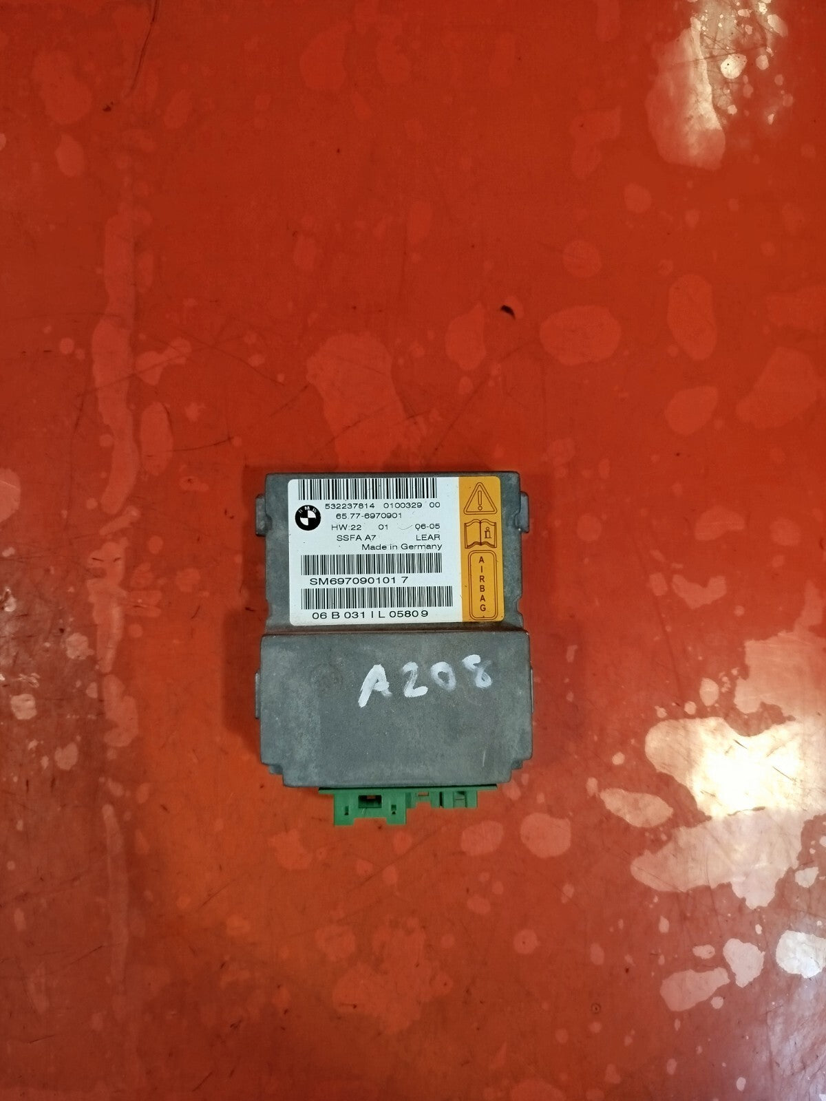 ✅BMW 750Li E66 Auto 2006 7 Series 4.8 Petrol FRONT RIGHT SEAT AIRBAG SENSOR A208 - Image 1