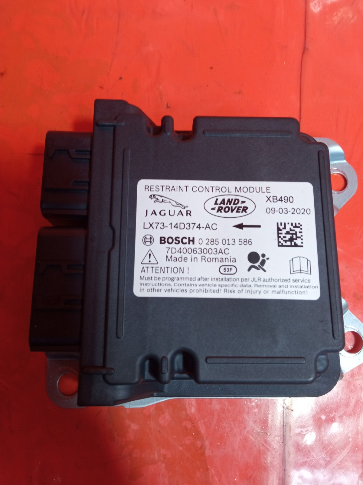 ✅Jaguar I-Pace Ev400 X590 2020 Arbag Control Module LX7314D374AC Warranty A375 - Image 2