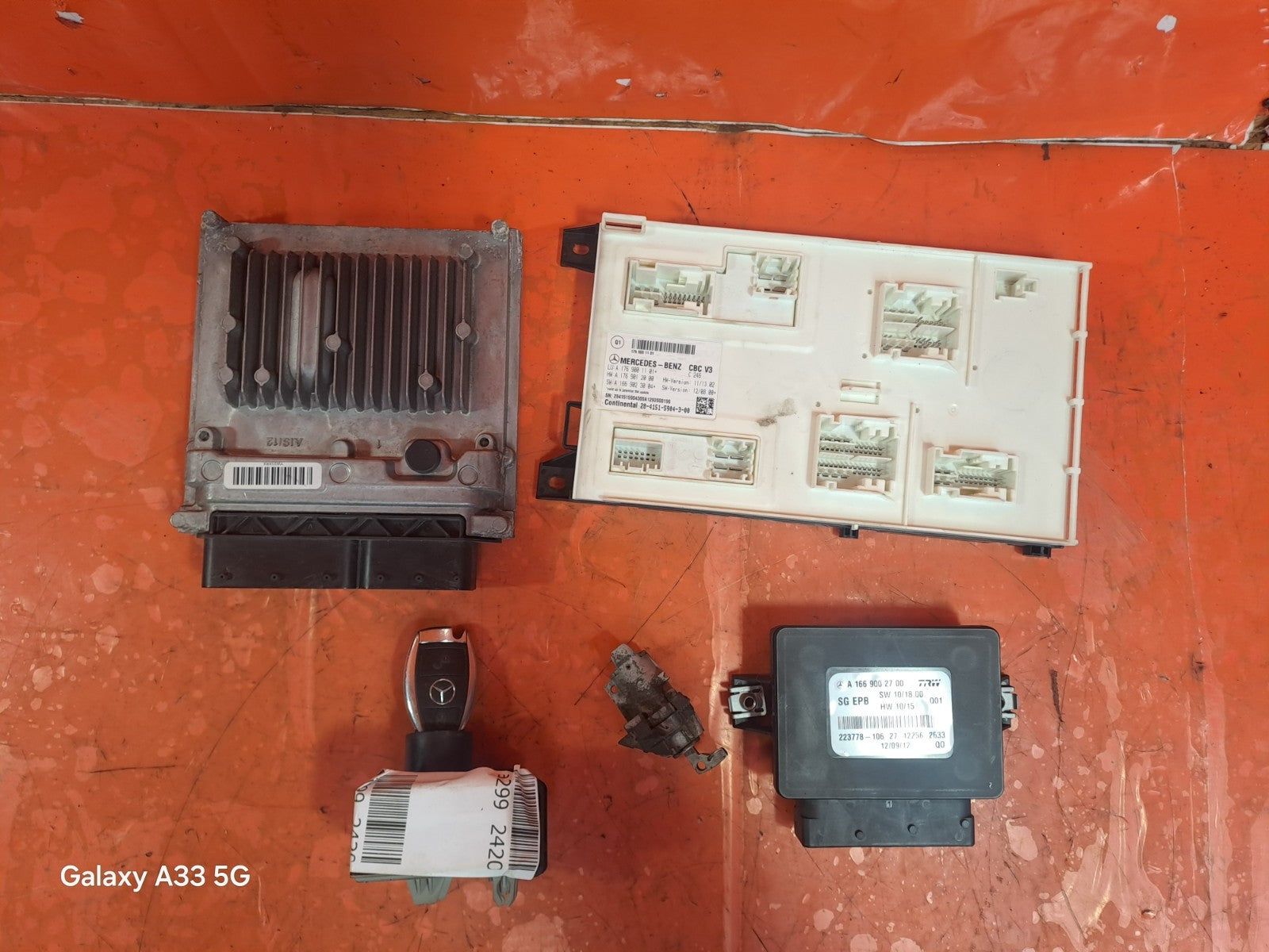 ✅2012 MERCEDES B CLASS W246 1.8 CDI DIESEL ECU KIT LOCK SET MODULE KEY +WARRANTY - Image 2