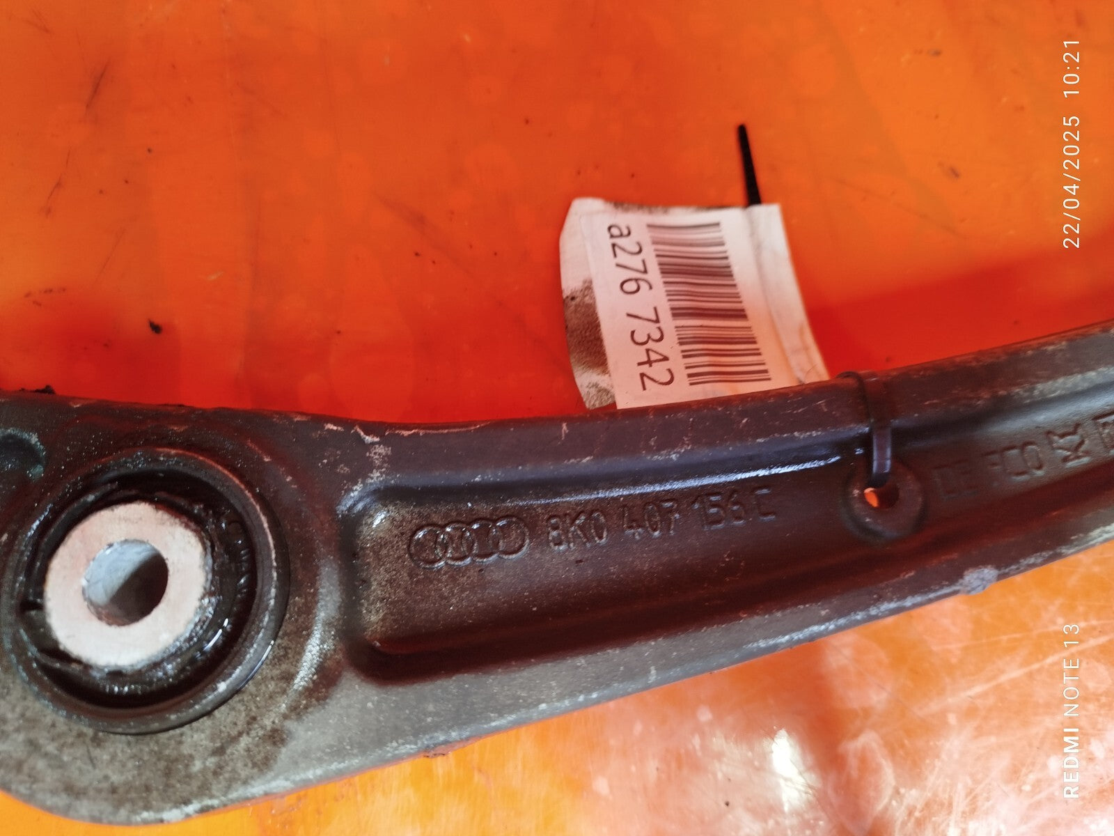 ✅AUDI Q5 S LINE 2.0 PETROL 2012 FRONT RIGHT CONTROL ARM 8K0407156C Warranty A276 - Image 3