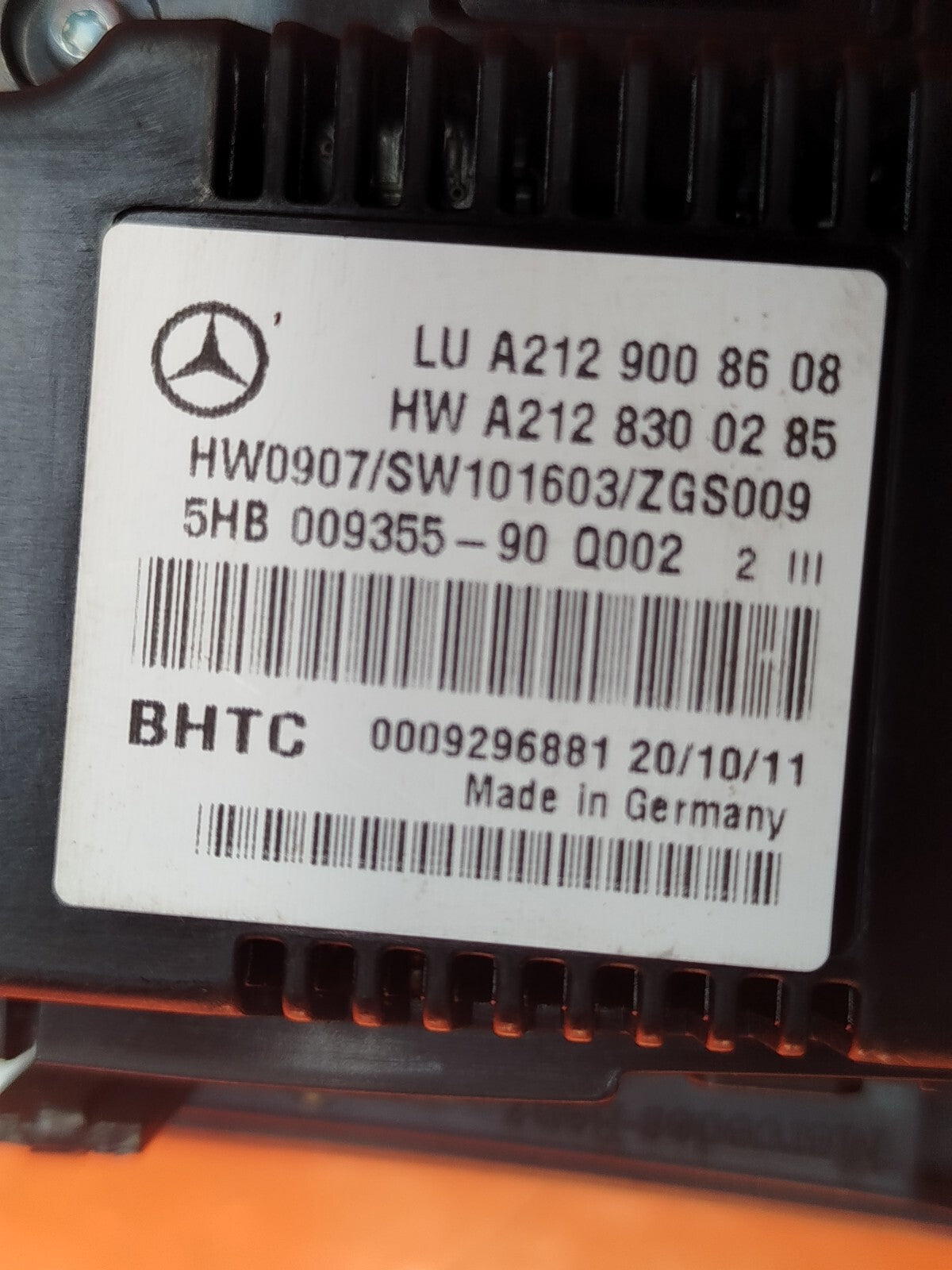 ✅2011 MERCEDES E CLASS W212 A/C HEAT CONTROL PANEL A2129008608 + WARRANTY A269 - Image 11