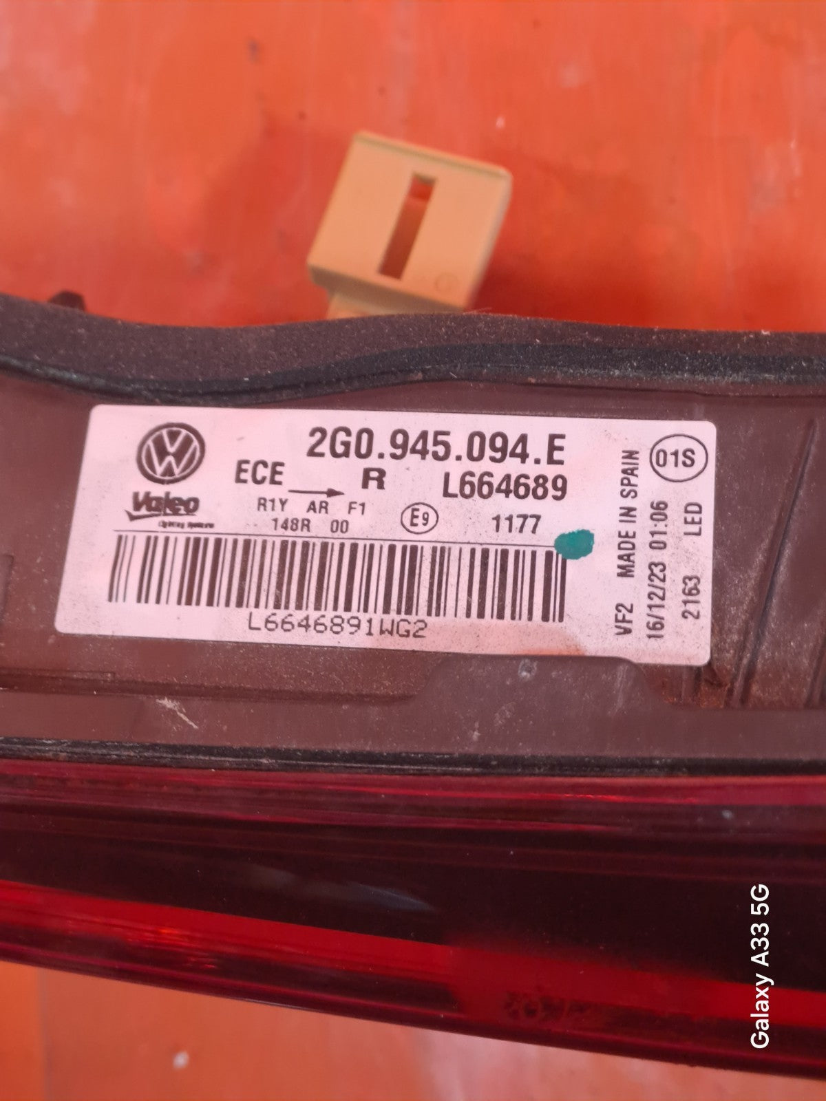 ✅2024 VW POLO LIFE 1.0P REAR RIGHT INNER TAIL LIGHT 2G0945094E + WARRANTY A310 - Image 4