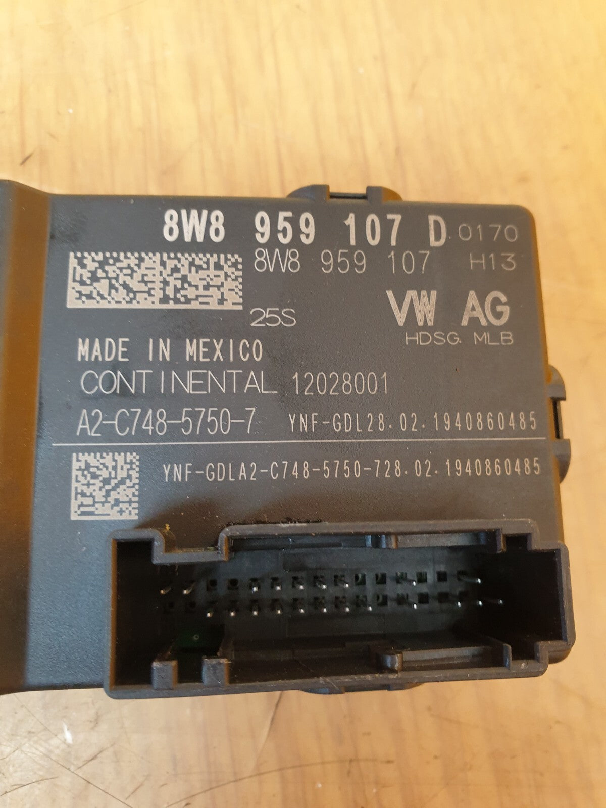 2019 Audi Q5 FY Tailgate Boot Lid Control Module 8W8959107D Warranty A168 - Image 9