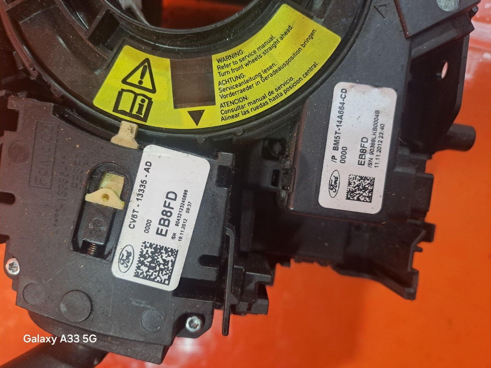 ✅2013 FORD KUGA MK2 INDICATOR WIPER STALK SQUIB RING BM5T-14A664-CD WARRANTY xAA - Image 2