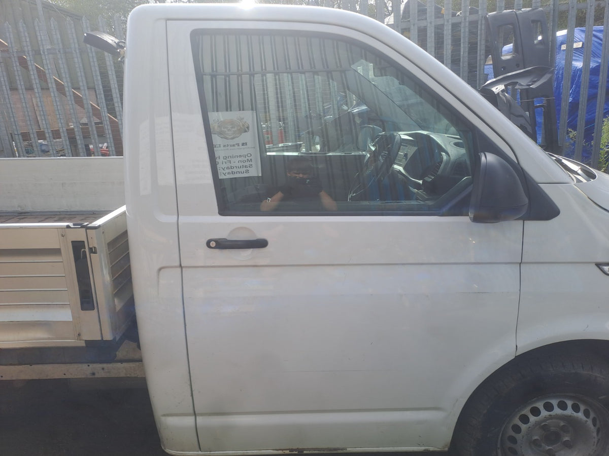 2021 VW Transporter T30 Front Right Driver Side Door Bare White B9A A412 - Image 1