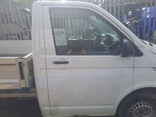 2021 VW Transporter T30 Front Right Driver Side Door Bare White B9A A412 - Image 1