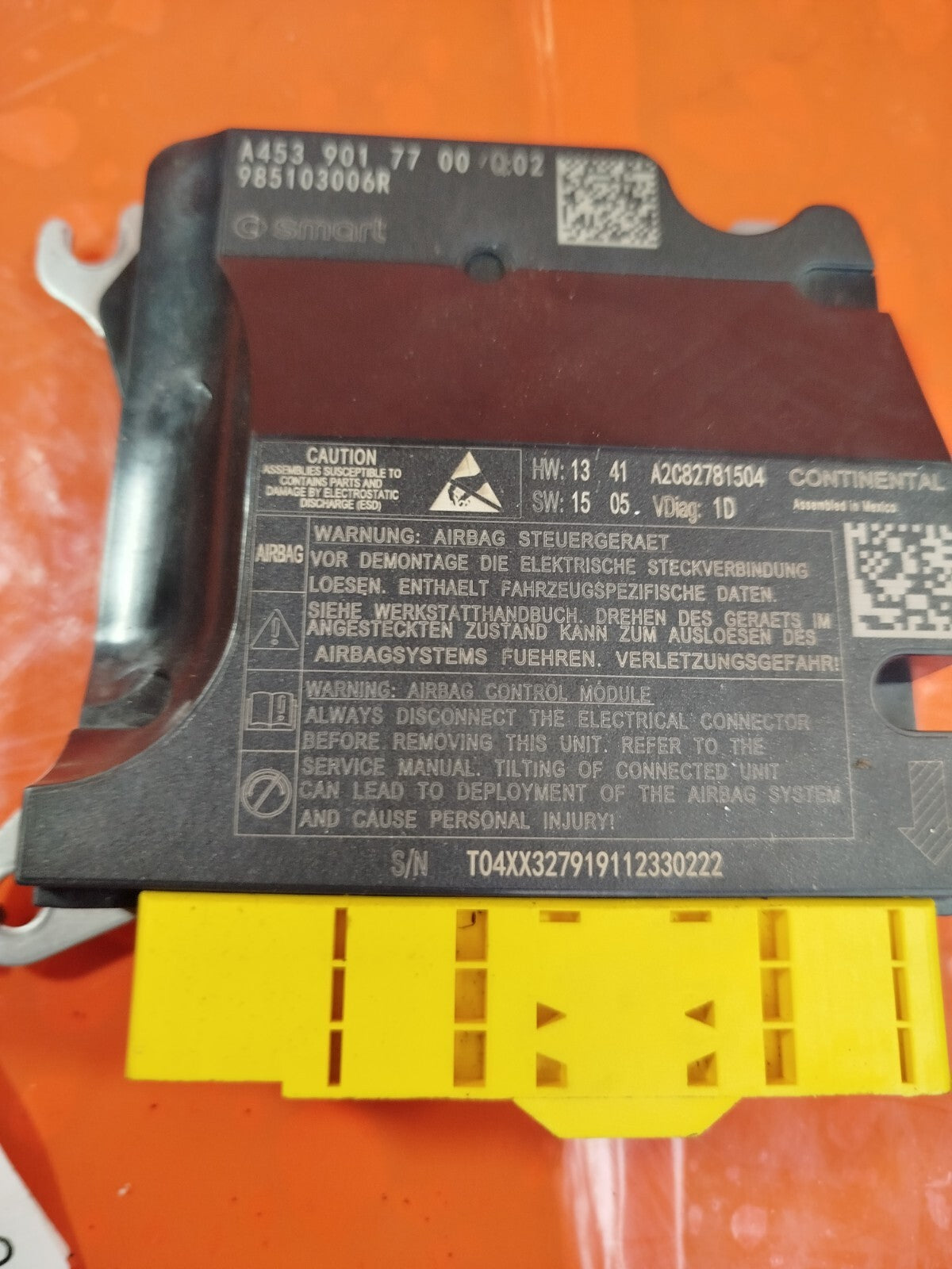 ✅SMART EQ FORFOUR 2020 ARBAG CONTROL MODULE ECU A4539017700 Warranty A263 - Image 3