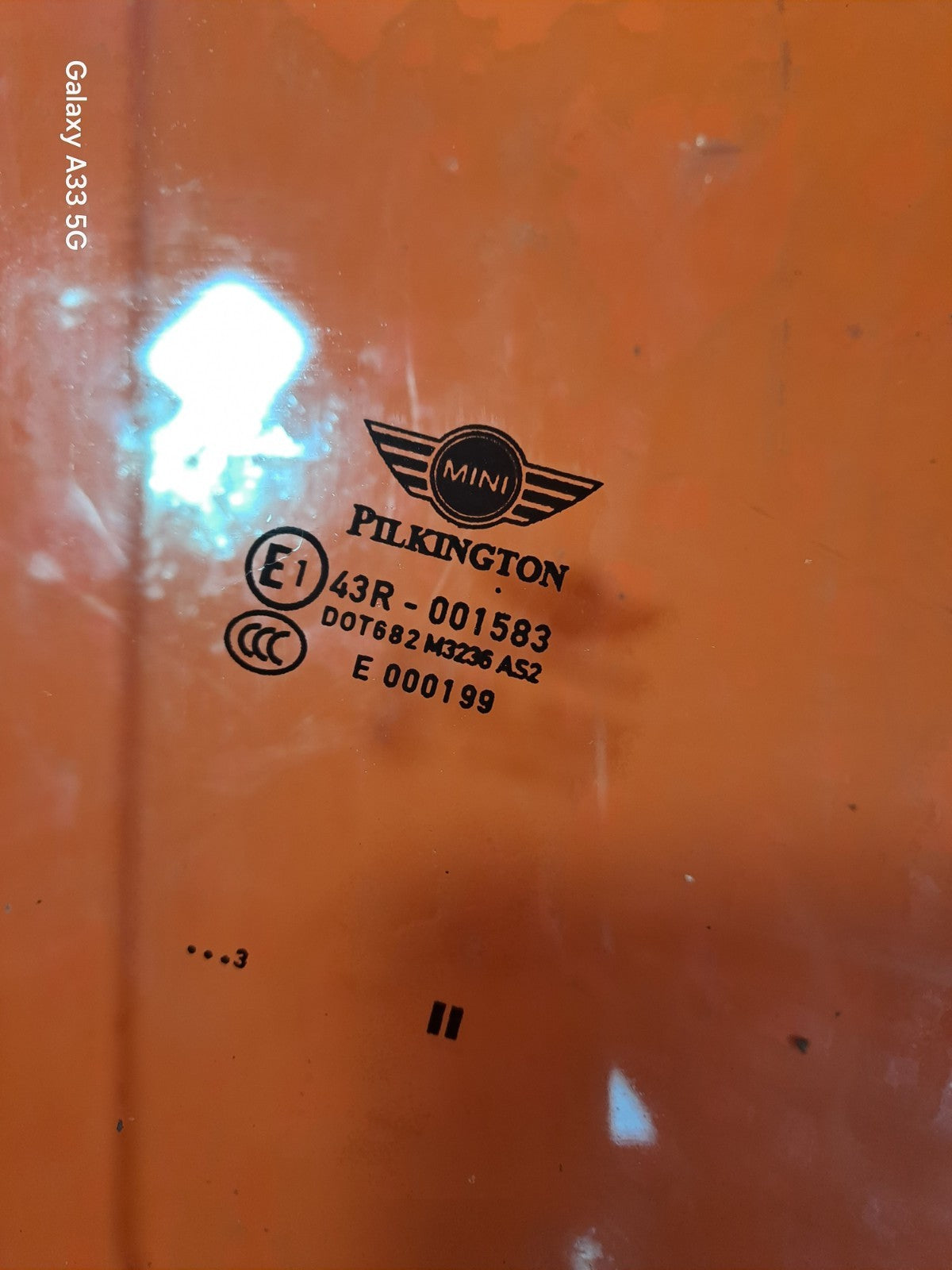 ✅MINI COUNTRYMAN ONE D MK3 1.6 DIESEL 2013 FRONT RIGHT DOOR WINDOW GLASS A304 - Image 7