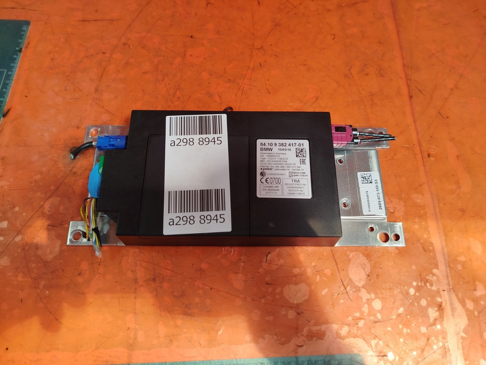 ✅2015 BMW 1 SERIES F21 TELEMATICS BLUETOOTH CONTROL MODULE 9382417 + WARRANTY - Image 1
