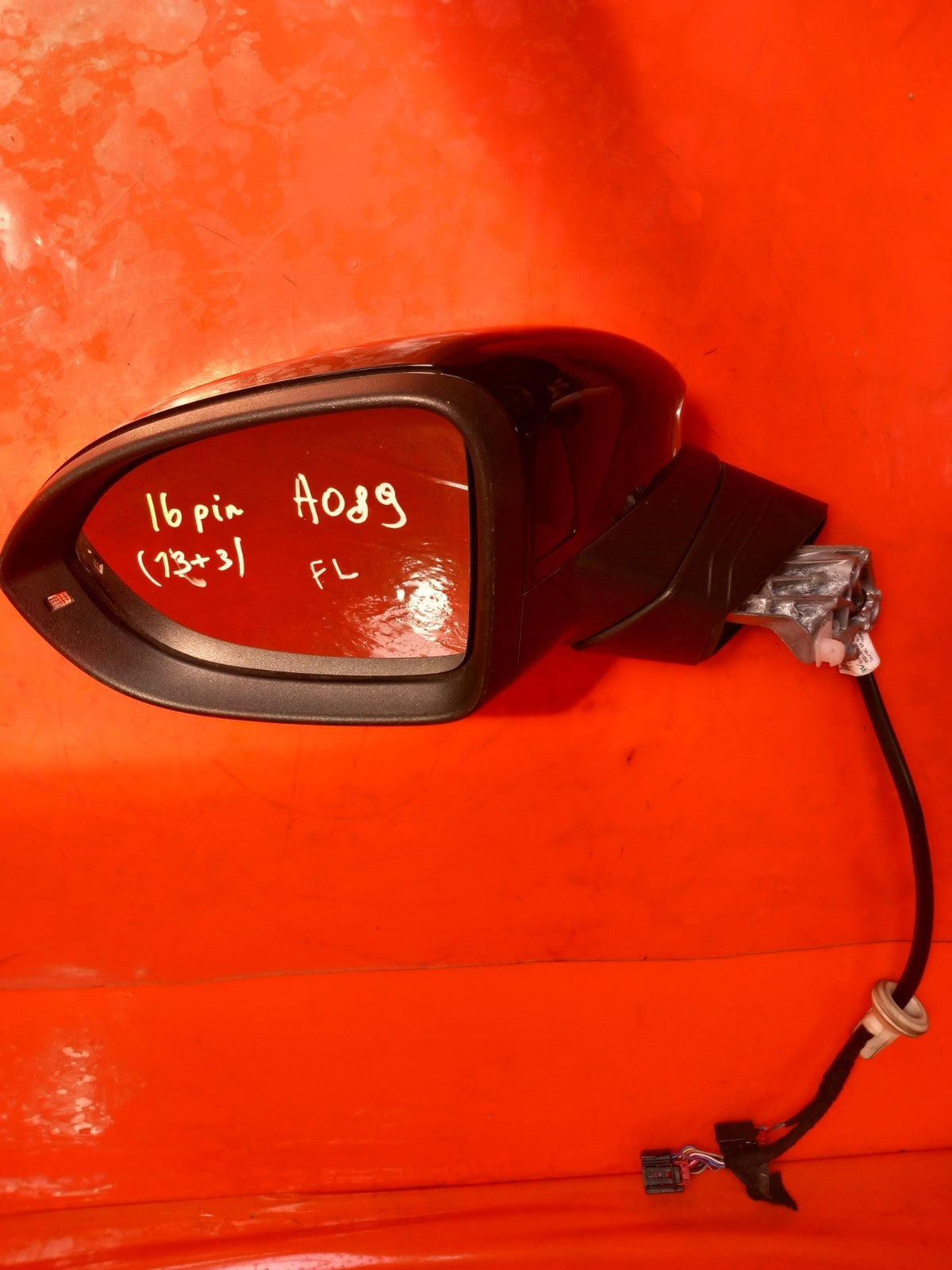 VW Golf MK8 1.4 Petrol 2022 Front Left Wing Mirror Black 16 PIN Warranty A089 - Image 9