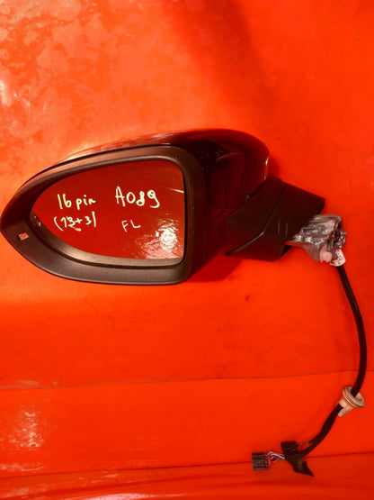 VW Golf MK8 1.4 Petrol 2022 Front Left Wing Mirror Black 16 PIN Warranty A089 - Image 9