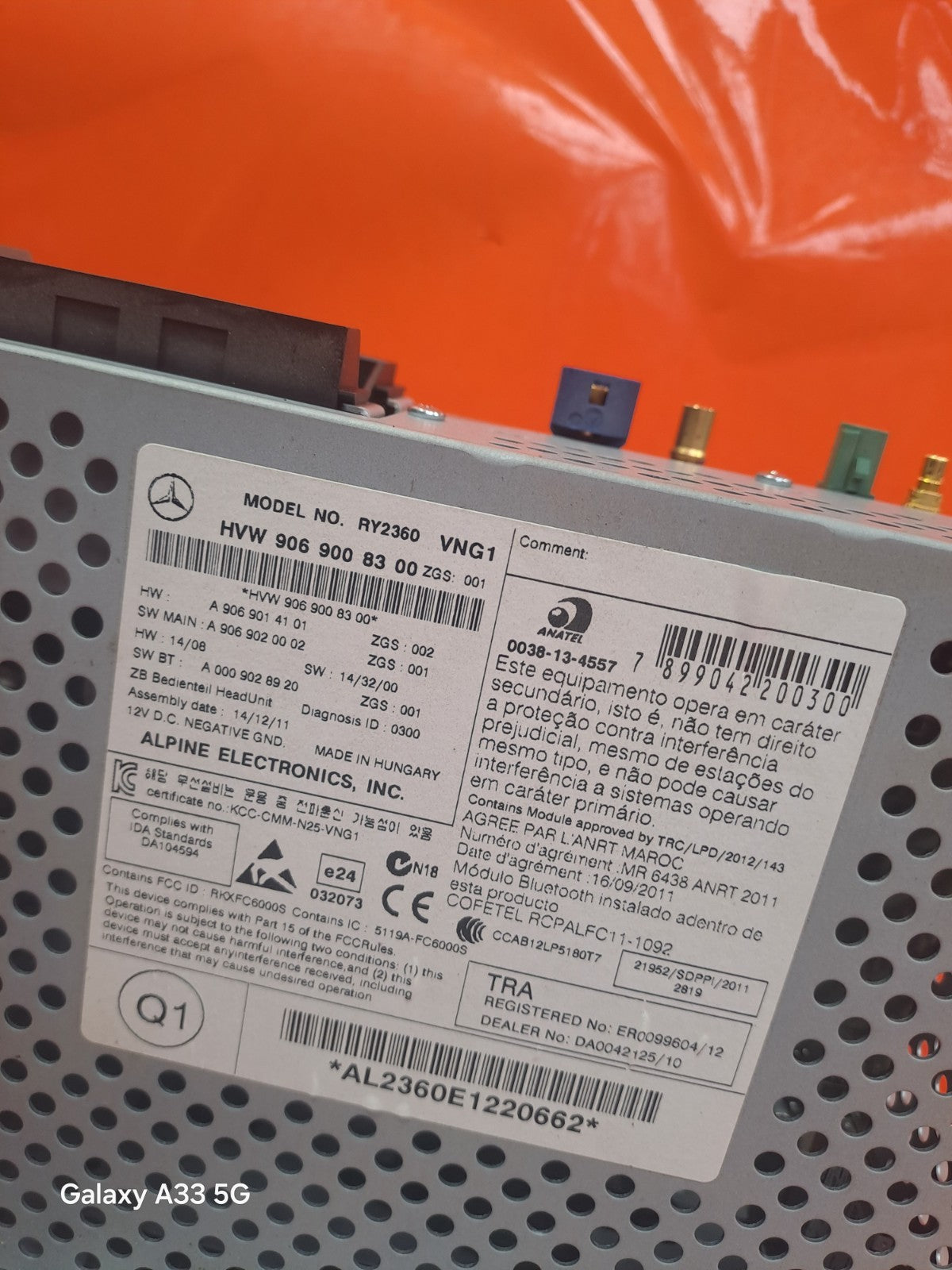 ✅Volkswagen Crafter CR35 2015 2.0 Diesel RADIO MEDIA STEREO SAT NAV UNIT A275 - Image 9