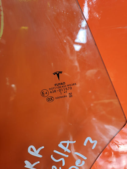 ✅2018-2025 TESLA MODEL 3 REAR RIGHT DOOR WINDOW GLASS 43R-011570 + WARRANTY A241 - Image 5