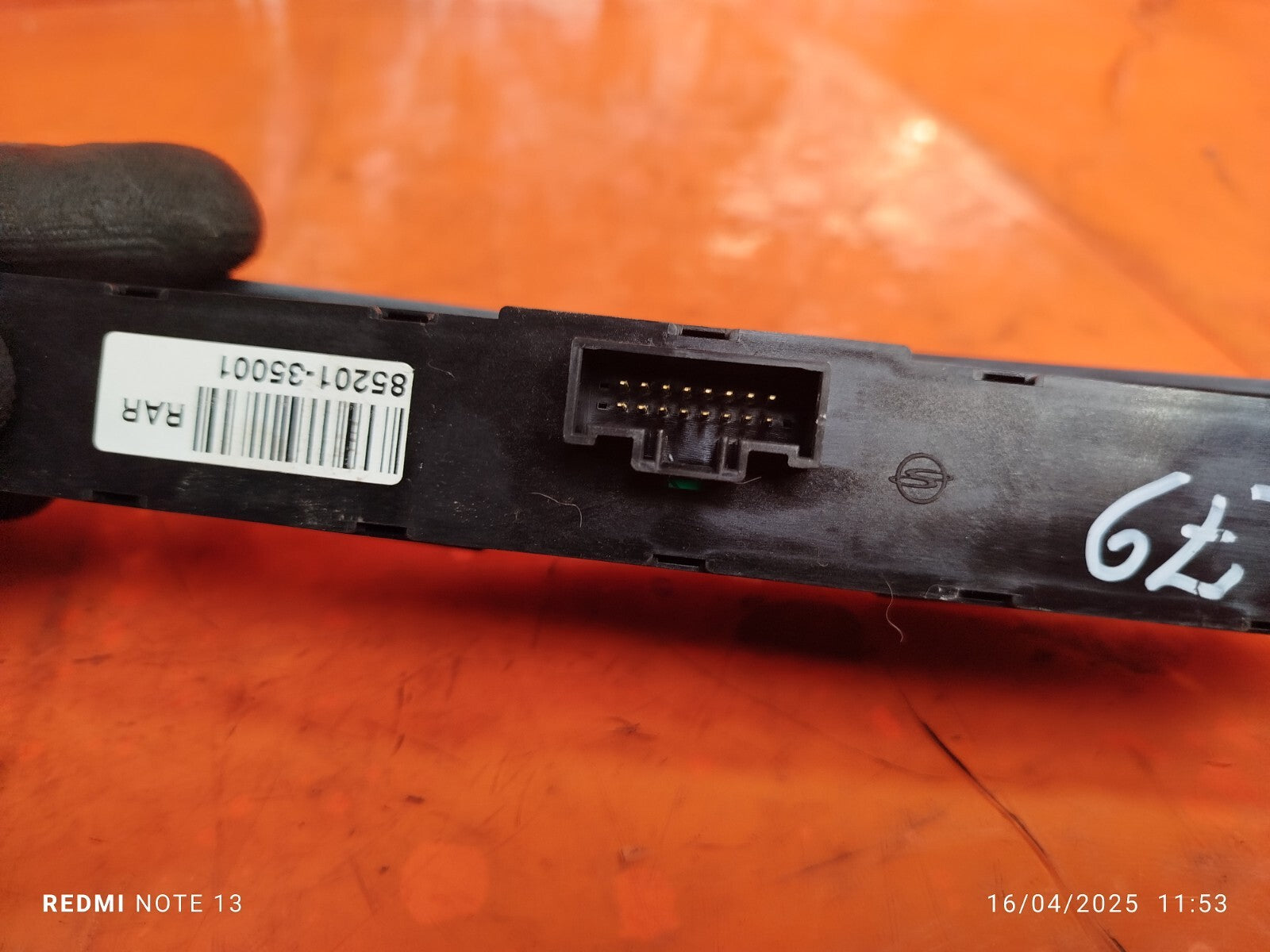 ✅Ssangyong Tivoli Ex 2016 1.6 Diesel FRONT DASHBOARD HAZARD LIGHT SWITCH A279 - Image 9