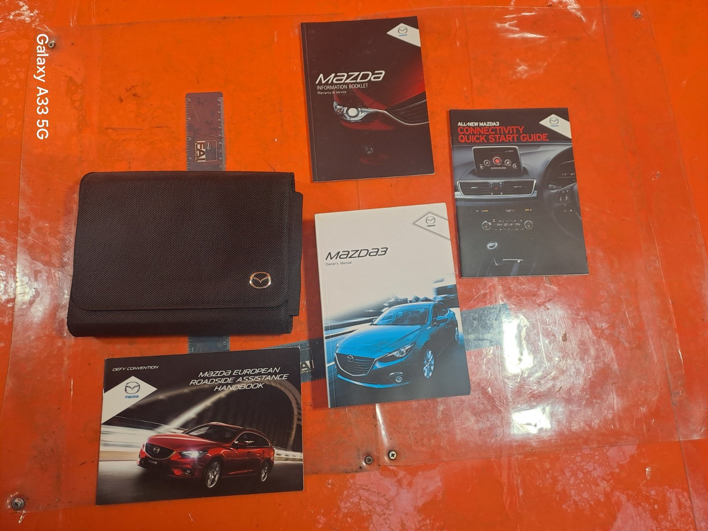 ✅MAZDA 3 HANDBOOK OWNERS MANUAL WALLET + WARRANTY xAA - Image 1