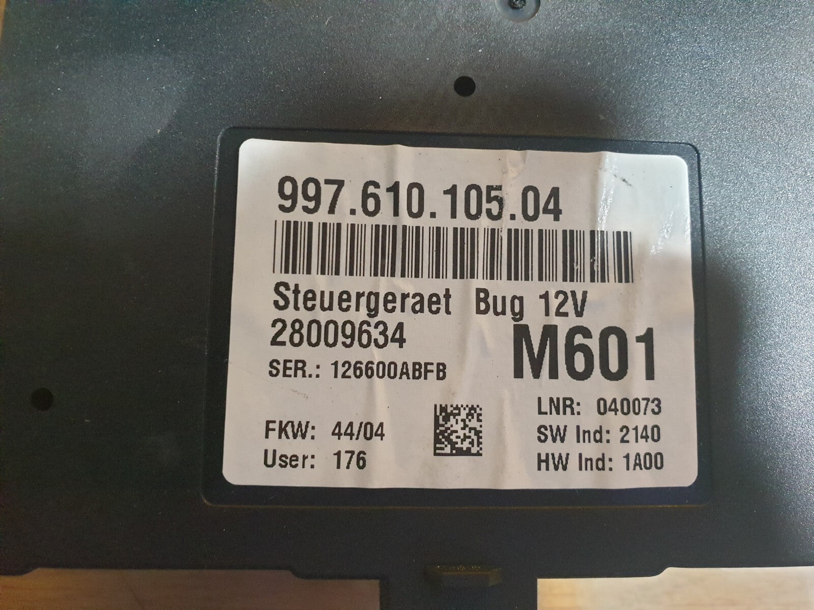 ✅PORSCHE BOXSTER 987 2.7 PETROL 2005 BCM CONVENIENCE MODULE 99761010504 Warranty - Image 7
