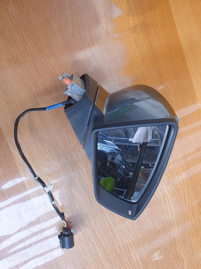 ✅2017 SEAT LEON MK3 DOOR WING MIRROR PF RIGHT SIDE GREY LX7G +WARRANTY A075 - Image 9