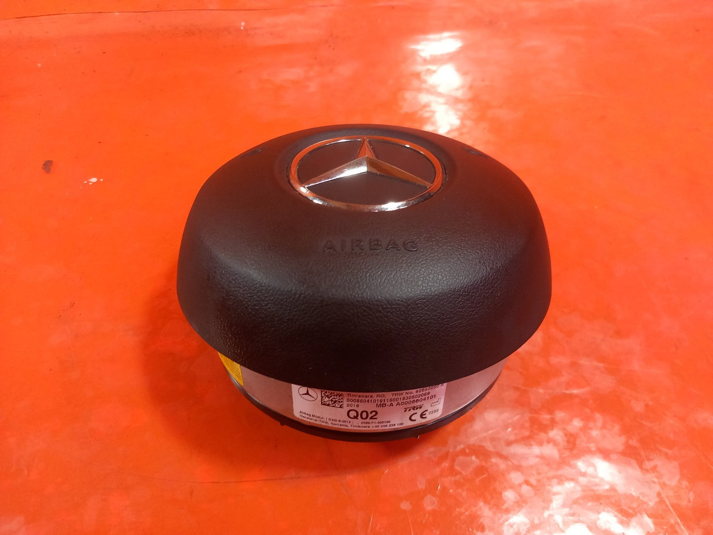 2019 Mercedes A Class W177 Steering Wheel Abag A0008604101 Warranty A382 - Image 2