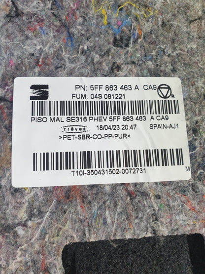 ✅2023 CUPRA FORMENTOR 1.4P HYBRID BOOT FLOOR CARPET 5FF863463A + WARRANTY A173 - Image 8