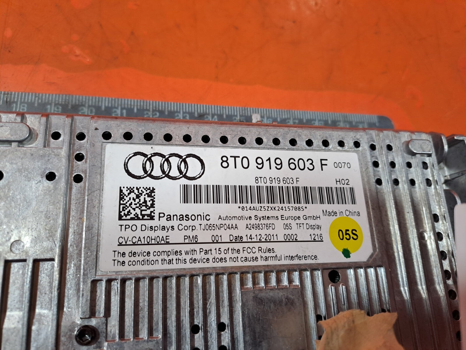 ✅2012 AUDI A5 1.8P DASHBOARD DISPLAY SCREEN 8T0919603F + WARRANTY A222 - Image 7